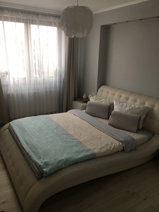 Pat dormitor ivory + Saltea Dormeo iMemory Silver