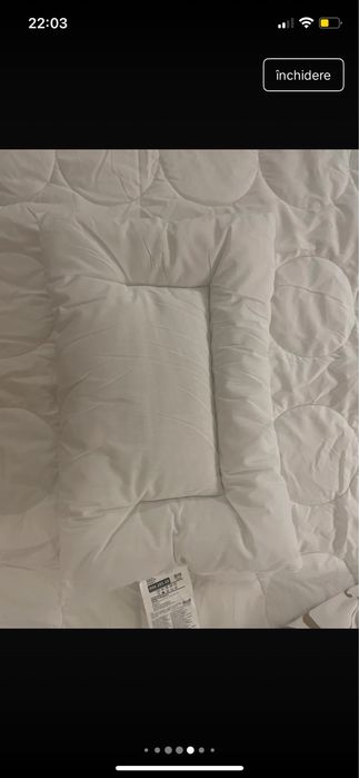 Plapuma si perna cu lenjerie pentru ele de la ikea