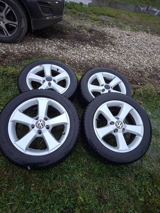 Vând roți Volskwagen  5×112, 205/55 R16 HANKOOK