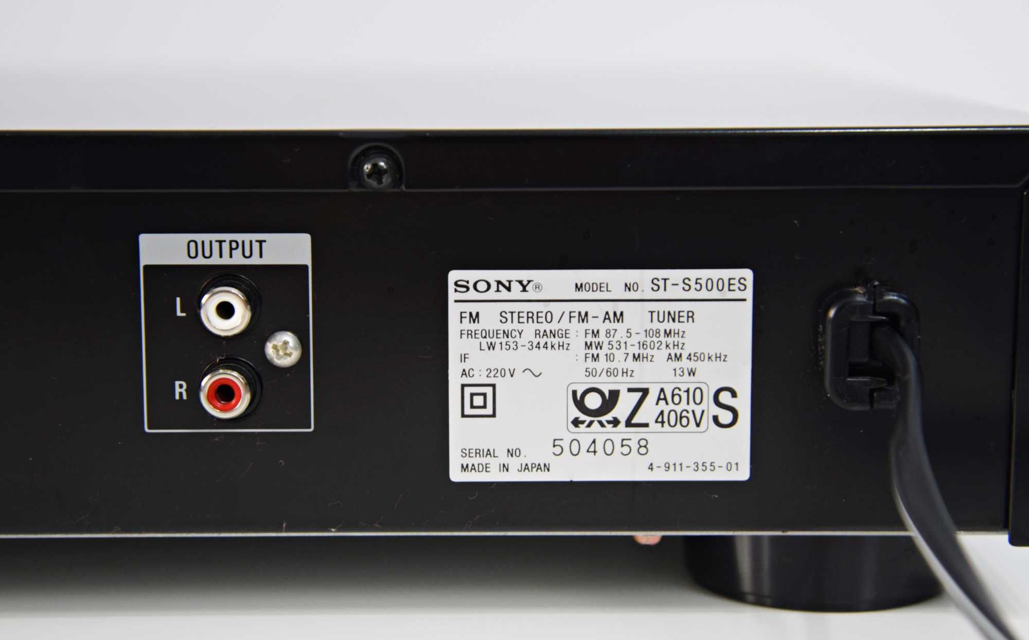 Tuner Sony ST-S 500 ES, radio