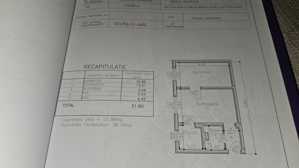 Vand apartament 2 camere Cameliei zona Gostat