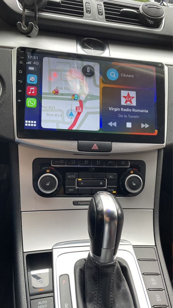 Navigatie android VW Passat B6 B7 CC Carplay AndroidAuto 10 inch