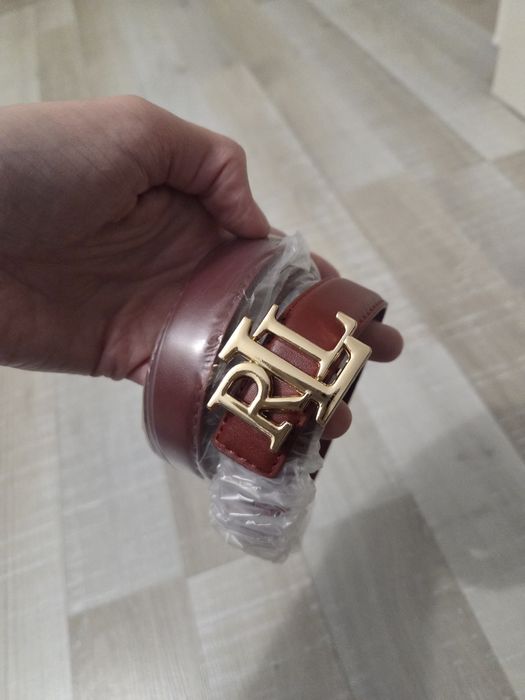 Curea Ralph Lauren din piele sintetică, lungime 110cm, lățime 2.5cm. N