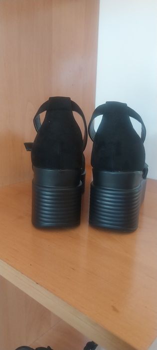 Sandale Tonii din material textil, culoare neagra, numărul 38,