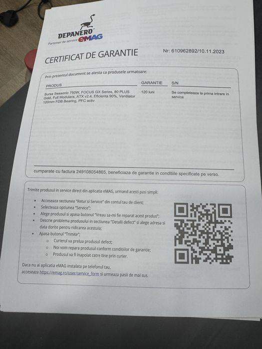 Sursa pc Seasonic 750w Focus gx series