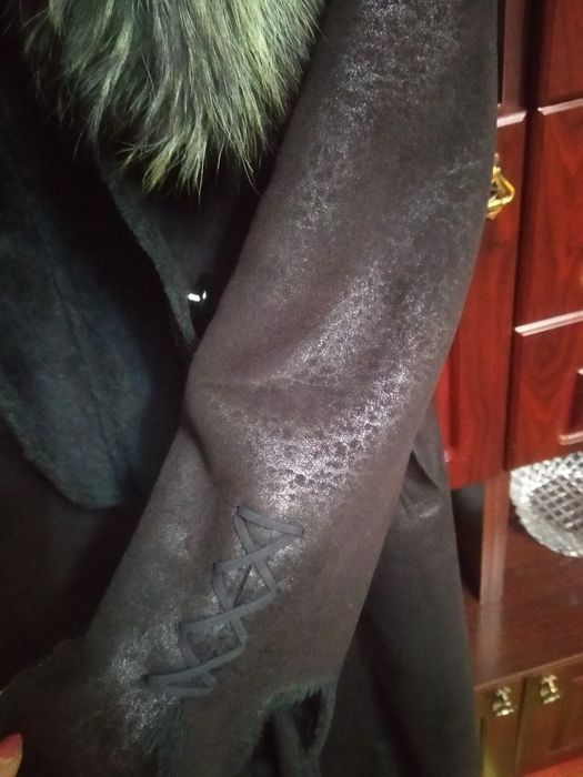 Пальто дублёнка длинное 46(L) размер