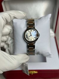 Cartier Ballon Bleu 28 MM Rose Silver W69010Z4