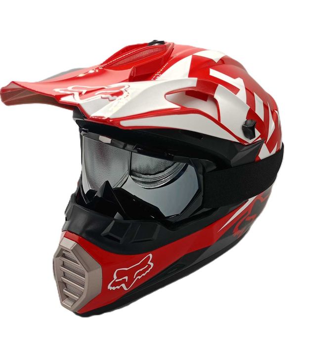 Детско юношески комплект каска ръкавици наколенки налакътници и очила