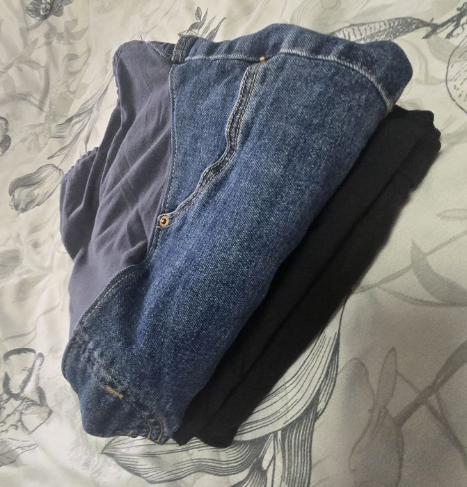 Дънки за бременни H&M и клин Soon Mama за бременни Размер L XL Лот