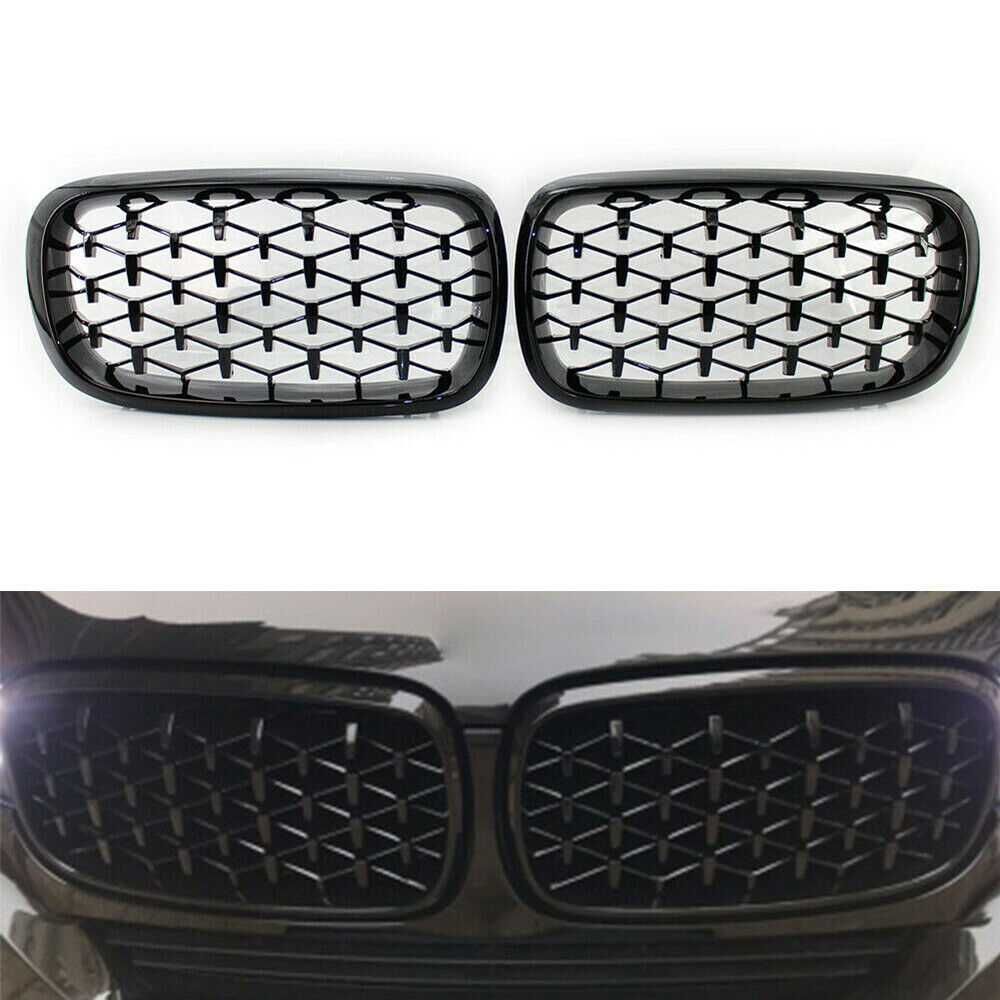 Бъбреци Решетки за BMW X5 E70/X6 E71 07-13 Diamond Style Черен Гланц