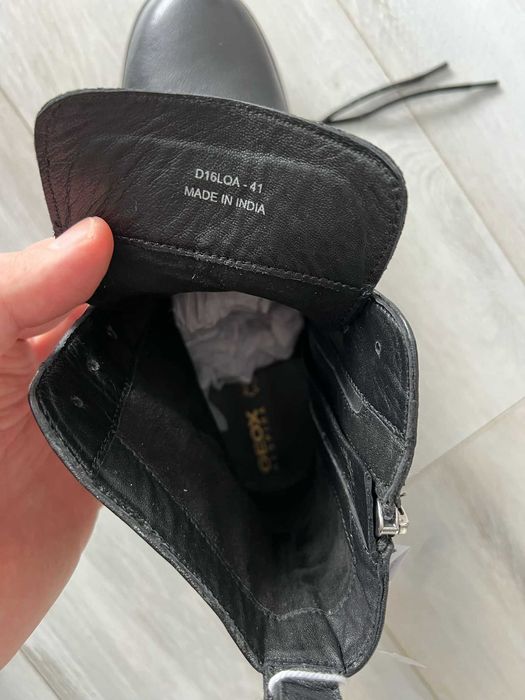 Ghete Barbati Piele Naturala GEOX Respira D16LQA - 41, Negru