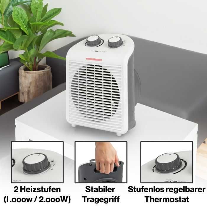 Вентилаторна печка тип духалка Clatronic HL-3761, 2000W, 2 степени