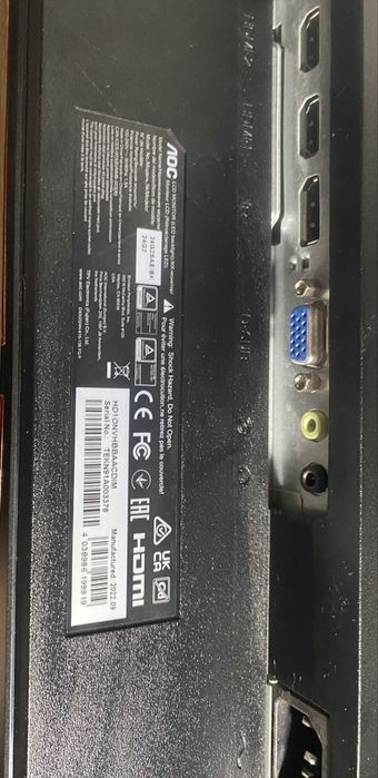 Monitor gaming AOC 165hz spart