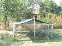 Padoc/Cusca pentru câini, 3x3m, acoperiș  PVC 500g/m² ab
