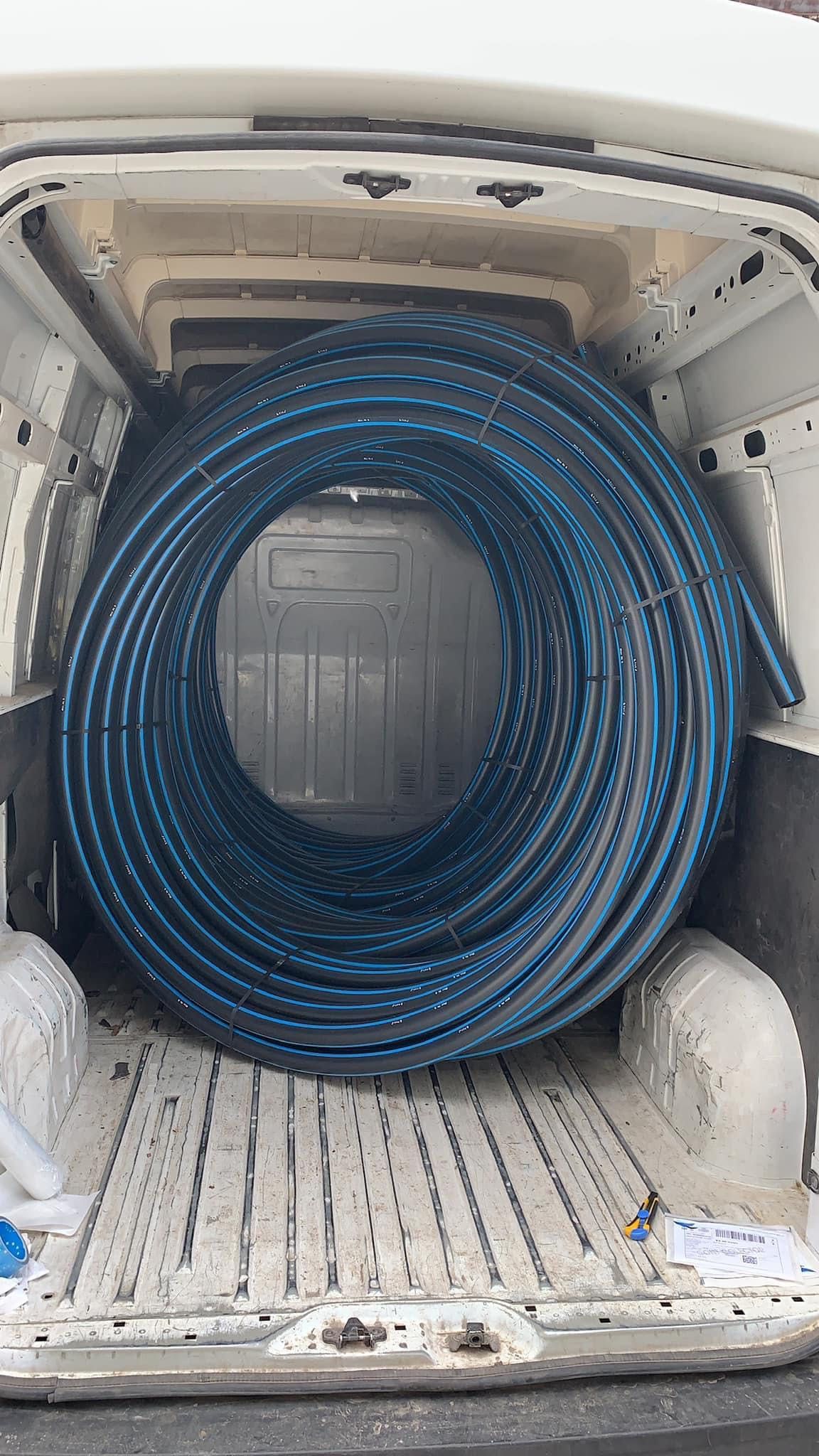 TEAVA IRIGATII/HDPE; Pn6Fi32/rola50m=160lei; Pn6 Fi32/Rola200m=470lei