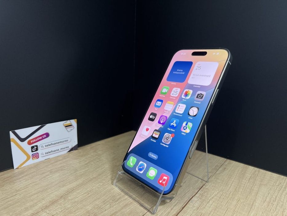 iPhone 16 Pro Max 256Gb Natural Titanium 3 ani garanție, Telefoane Mur