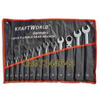 Звездогаечни тресчотни ключове 8-32мм с чупещо рамо Kraftworld