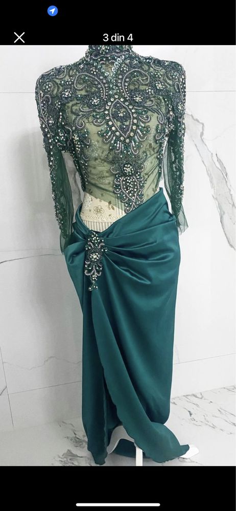 Rochie de seara verde smarald