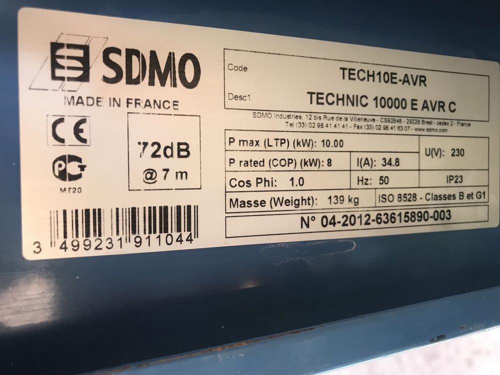 Generator de Curent SDMO TEHNIC 10000 E AVR C