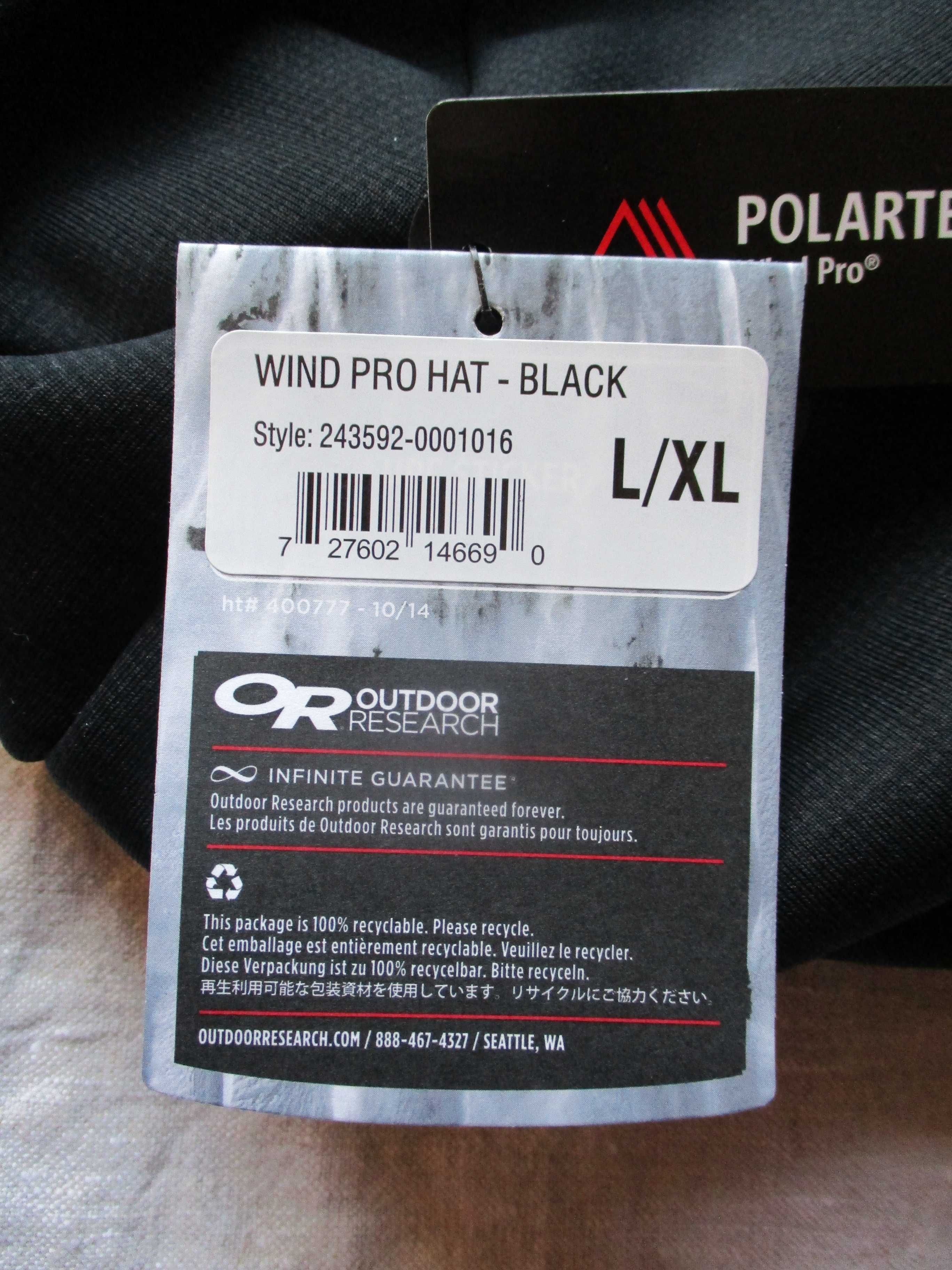Căciulă Outdoor Research Wind Pro Hat, L/XL, nouă