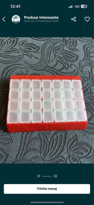 Organizator saptamanal pt pastile pirule