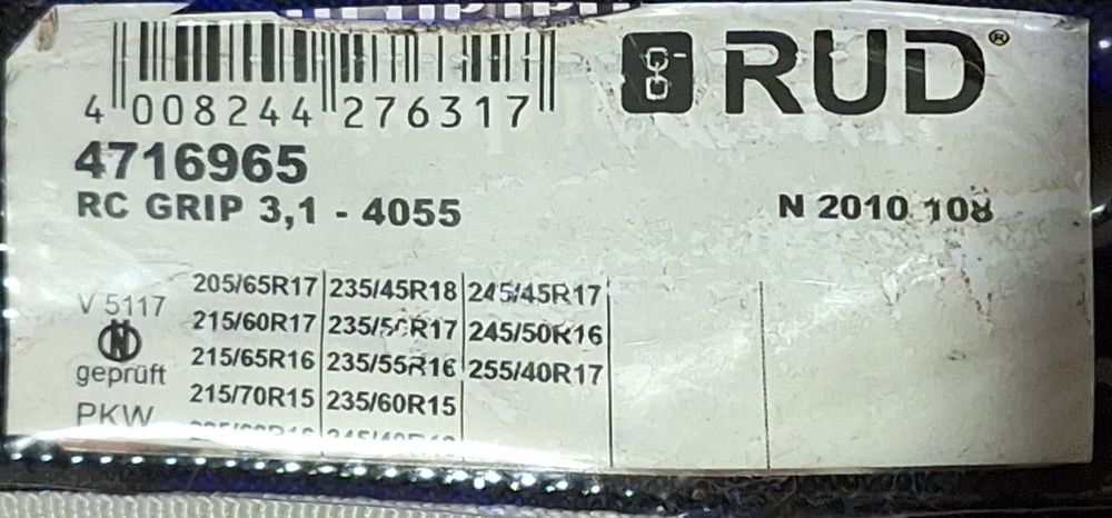 Lanturi iarna RUD - noi, sigilate  - 4716965 RC GRIP 3,1 - 4055