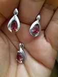 Set de argint cu piatra Garnet