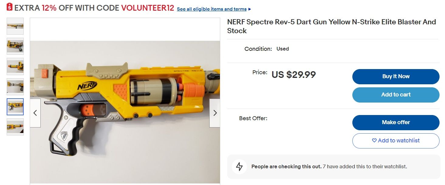 Blaster Nerf Spectre Rev-5