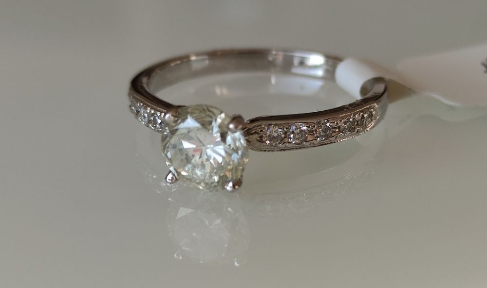 Inel logodna 14k cu diamante 1.40ct