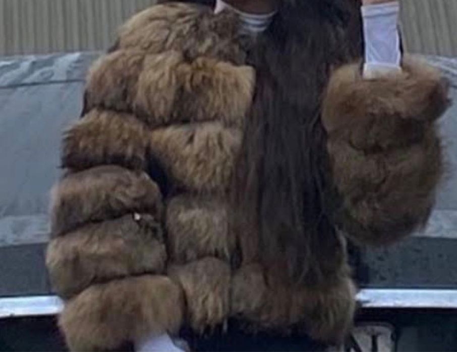 Blana maro naturala 3 în1 (vesta, si poti scoate 2 randuri de maneca)