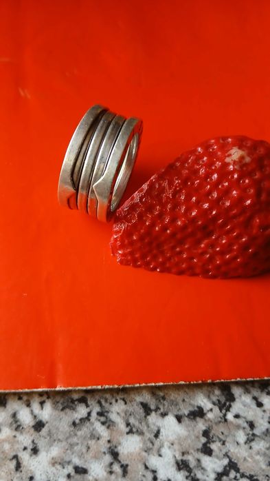 Inel masiv argint Bvulgari