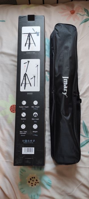 Штатив-трипод/монопод JMARY KP-2264, напольный, 54 - 176,5 см, черный