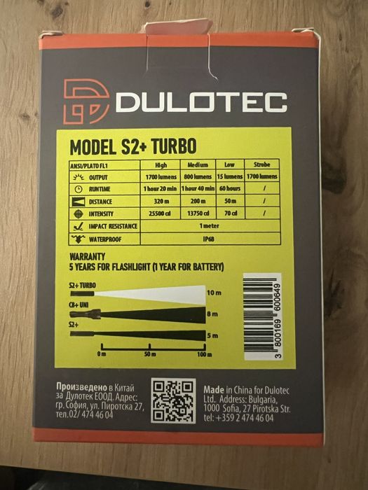 Модифициран Тактически Фенер Convoy S2+ Turbo Dulotec