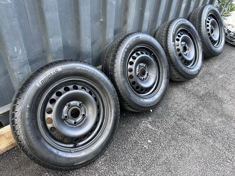 15 железни джанти 5х112 57.1 Vw, Audi A3,A4 с зимни гуми 4бр.