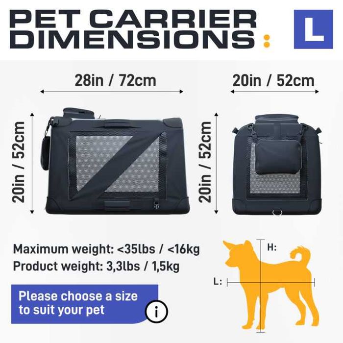 Geanta transport animale de companie , mărimea L