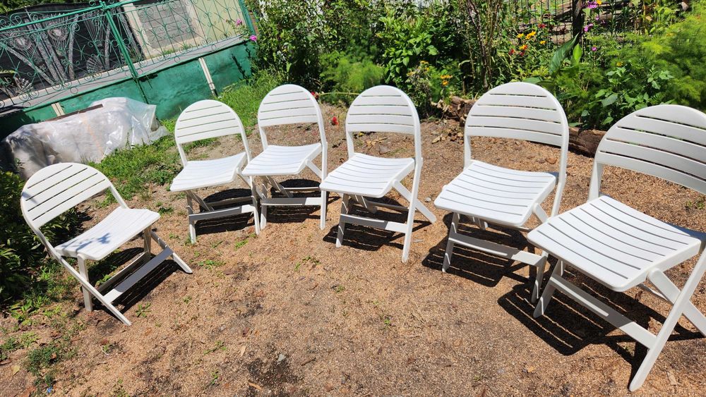 Set 6 scaune pliante pentru gradina * terasa