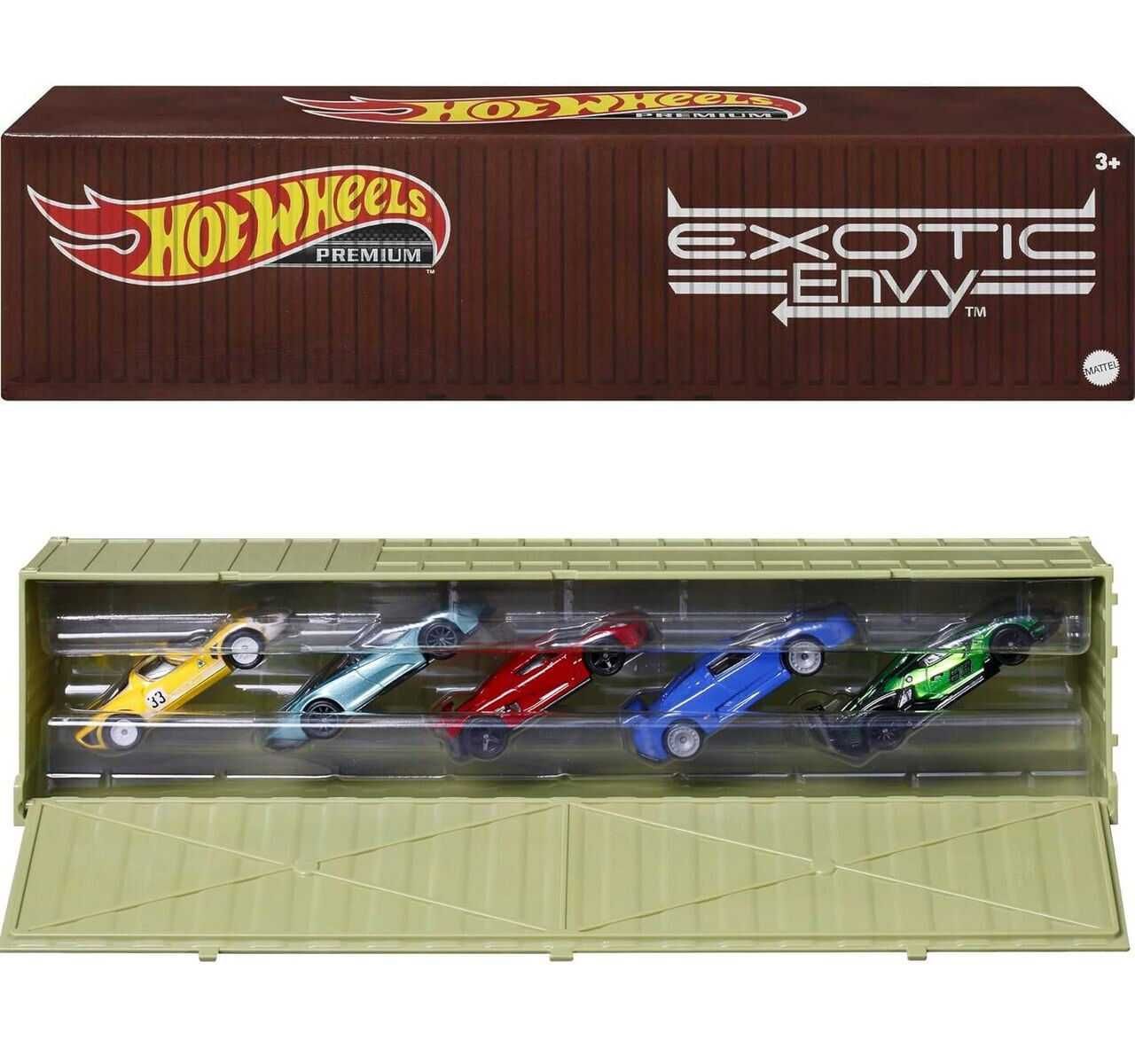 Set Hot Wheels Exotic Envy container 1:64