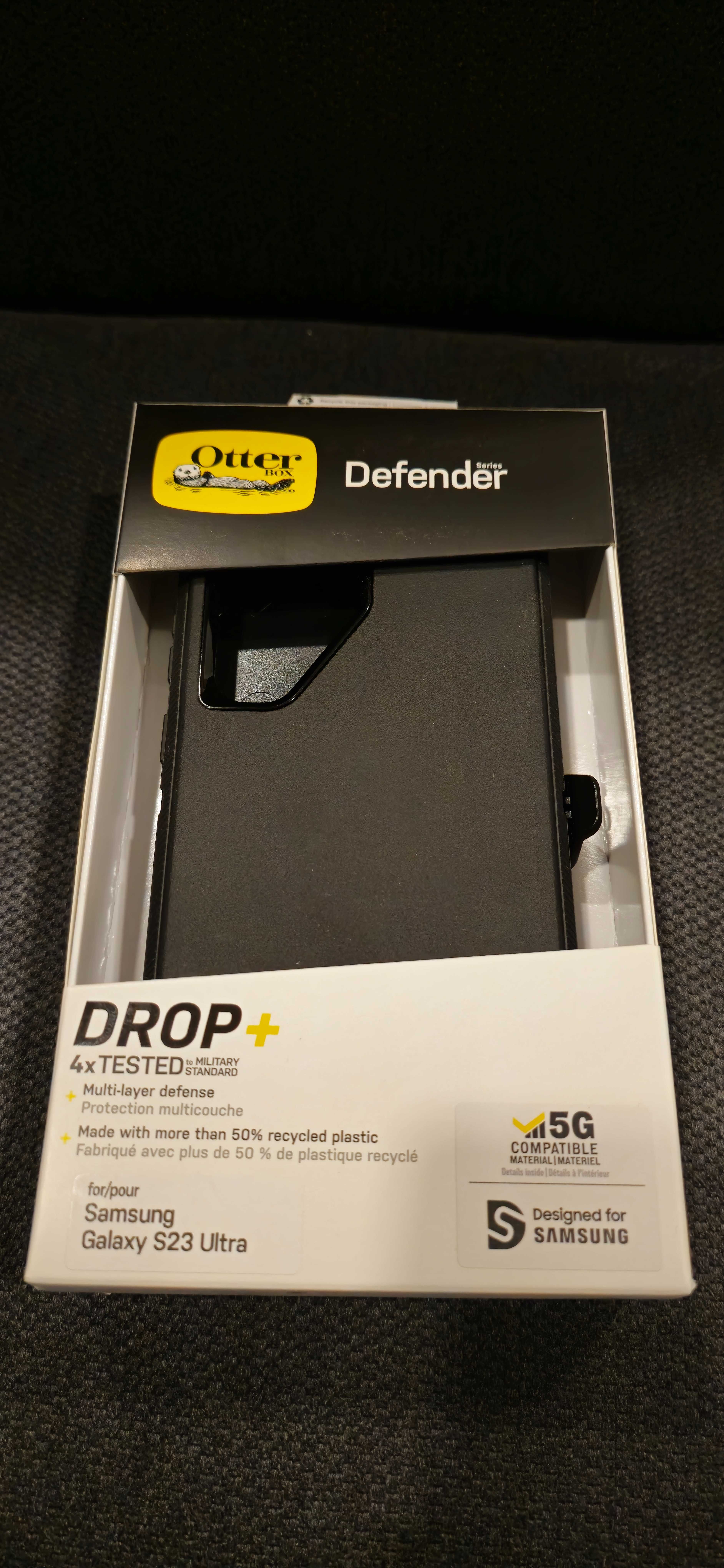 OtterBox Defender case + Alpha FLEX Protector / Galaxy S23 Ultra