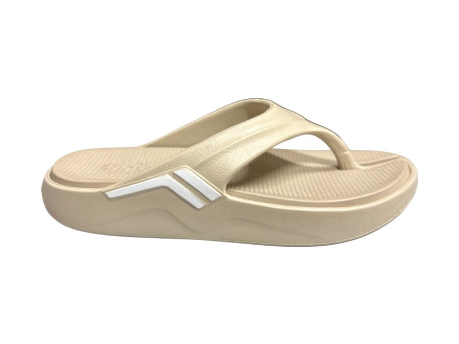 Дамски джапанки между пръста в бежово и розово-LUOFU