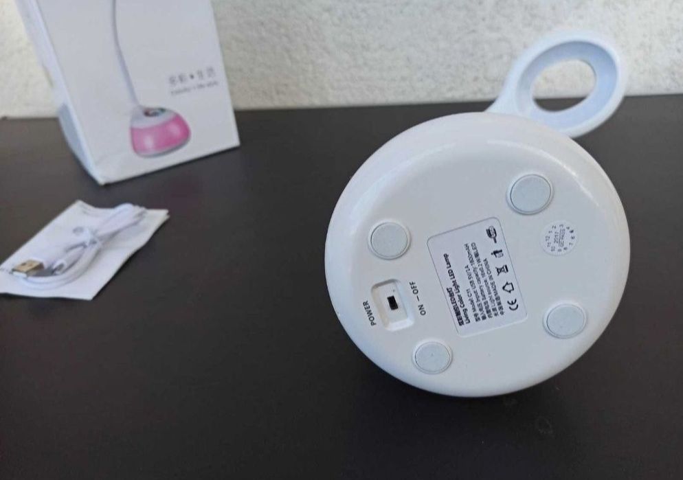 Lampa lumina rgb led veioza birou copii elevi camera copil acumulator