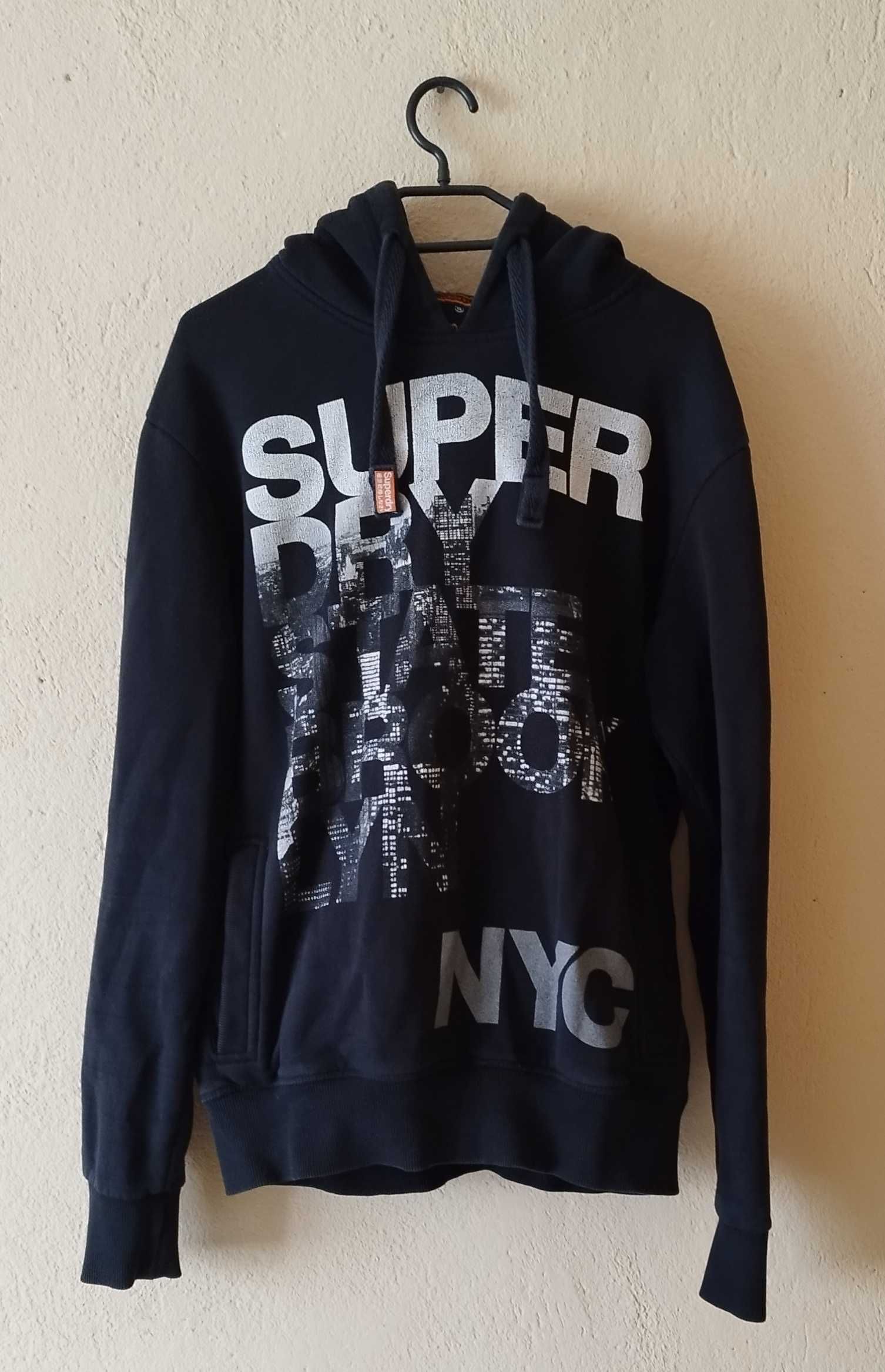 100% Оригинален ватиран мъжки суичър с качулка SUPERDRY!