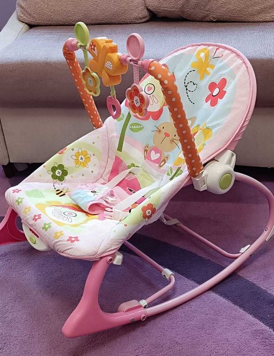Бебешки шезлонг Fisher Price - розов
