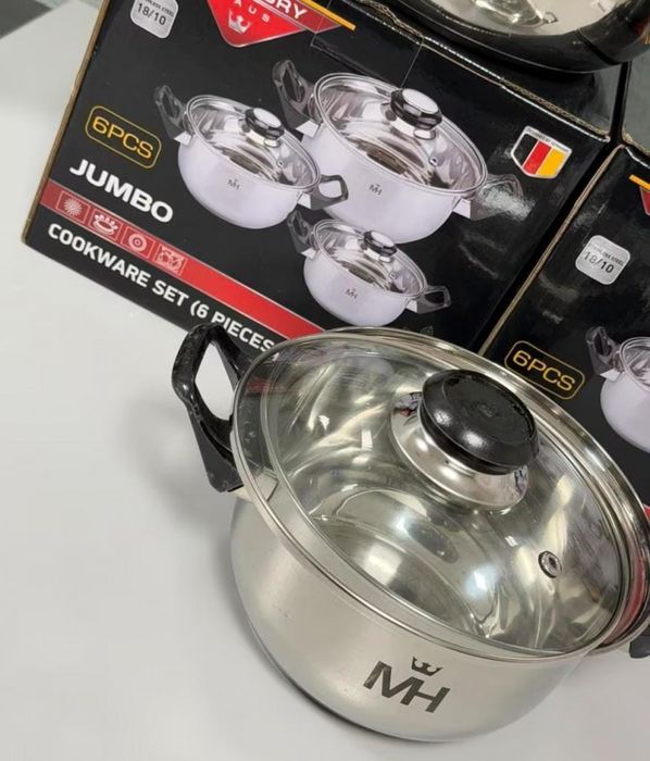 Модел / Код: MC1855;
Комплект: 6 части (3 съда + 3 капака);
Размери и