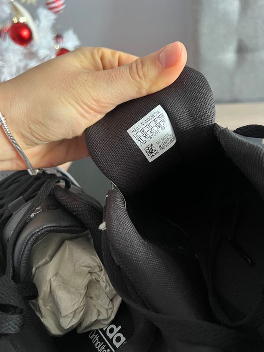 Мъжки черни кожени маратонки Adidas