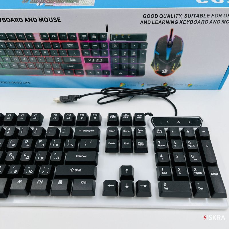 Игровая клавиатура f92 Vipben +мышка
