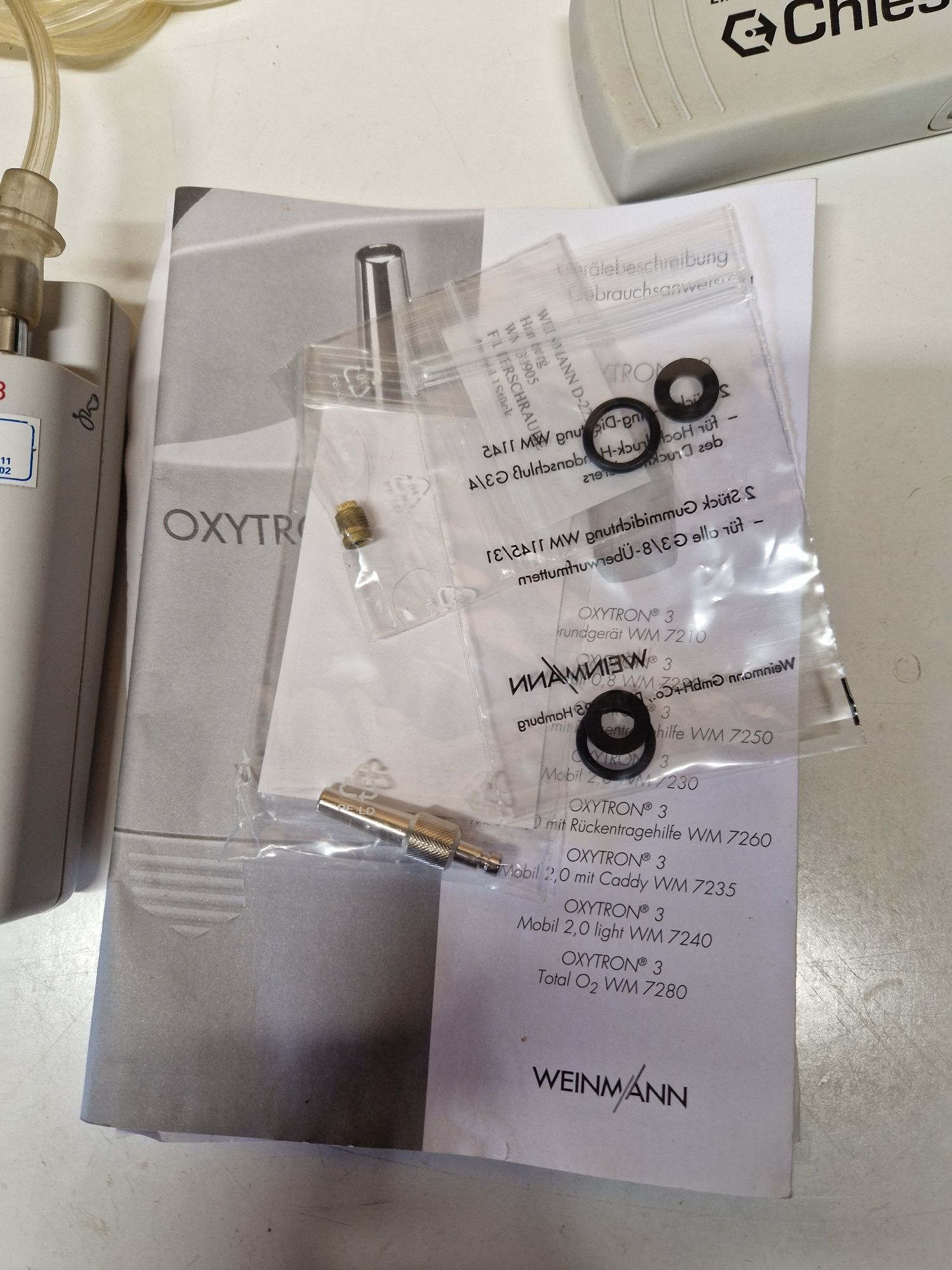 Aparat oxigen medical Weinmann, tub, regulator