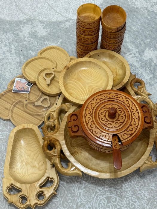 Астау набор из натурального дерева