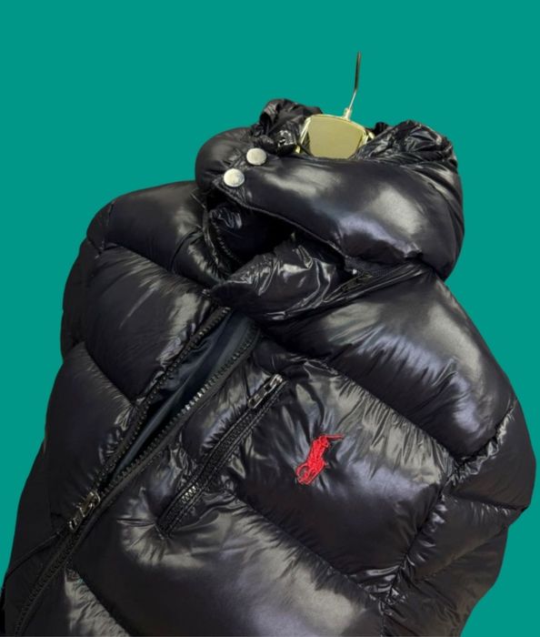 Geaca Polo Puffer Negru Lucios (marimi: S,M,L,XL)