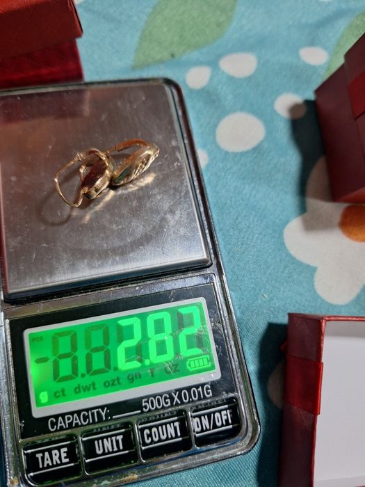 Cercei vechi din aur  de 14k