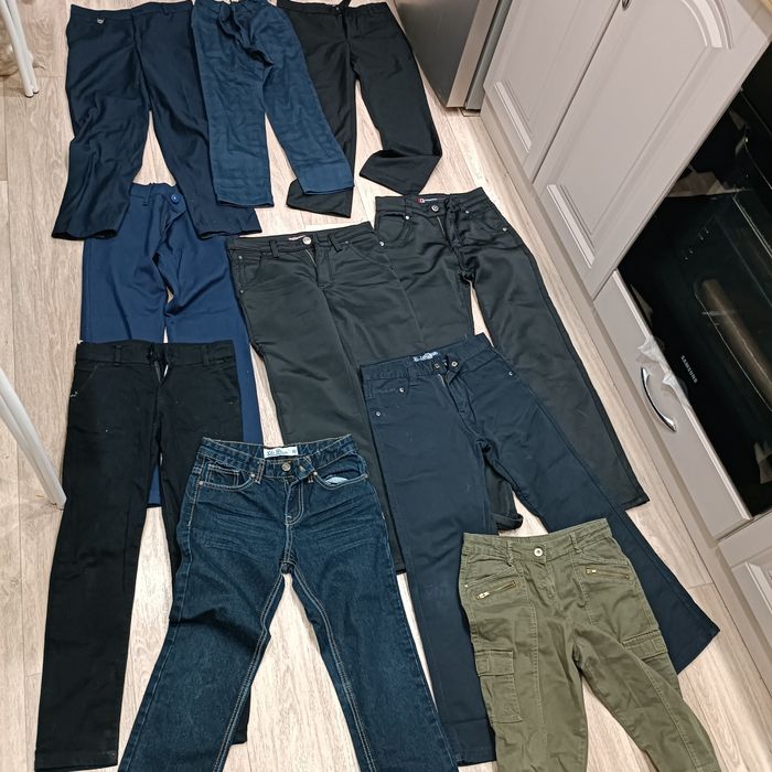 Брюки и джинсы  школьные утепленные и простые